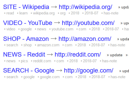 Manage your bookmarks