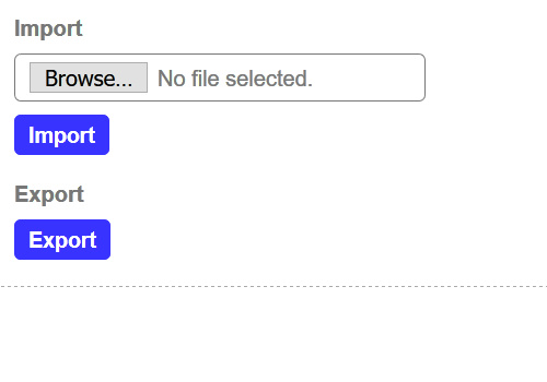 Import and export your data